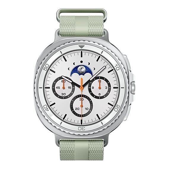 Galaxy Watch 8 Classic | 46 мм | White | Athleisure/Sage | S/M, Тип ремешка : Athleisure, Размер корпуса : 46 мм, Цвет: White, Цвет ремешка: Sage, Размер ремешка : S/M, Подключение часов : Bluetooth / Wi-Fi, изображение 3
